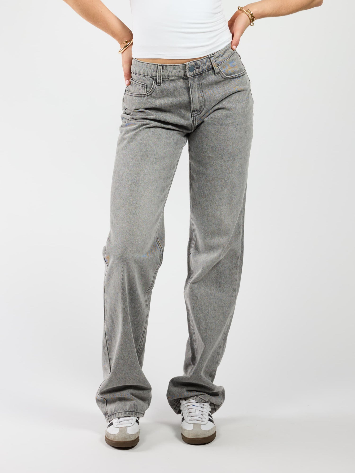 Lola Low/Mid Waist Jeans| Grey | Tall