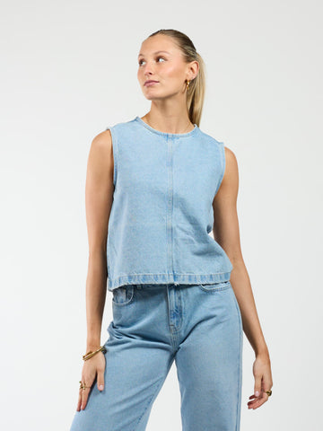 Lulu | Co-ord | Denim top | Blue | Tall