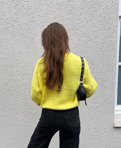 Lulu | Knitted sweater | Yellow