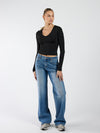 Maddy Wide Leg Jeans | Blue | Stretch | Tall