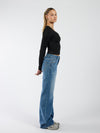 Maddy Wide Leg Jeans | Blue | Stretch | Tall
