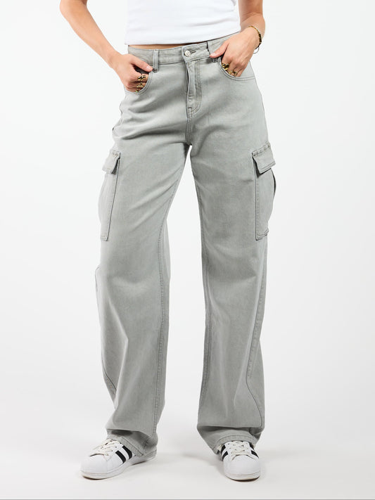 Maeve Cargo Jeans | Grey | Stretch | Tall