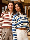 Maya Polo | Gestreept wit blauw | Tall