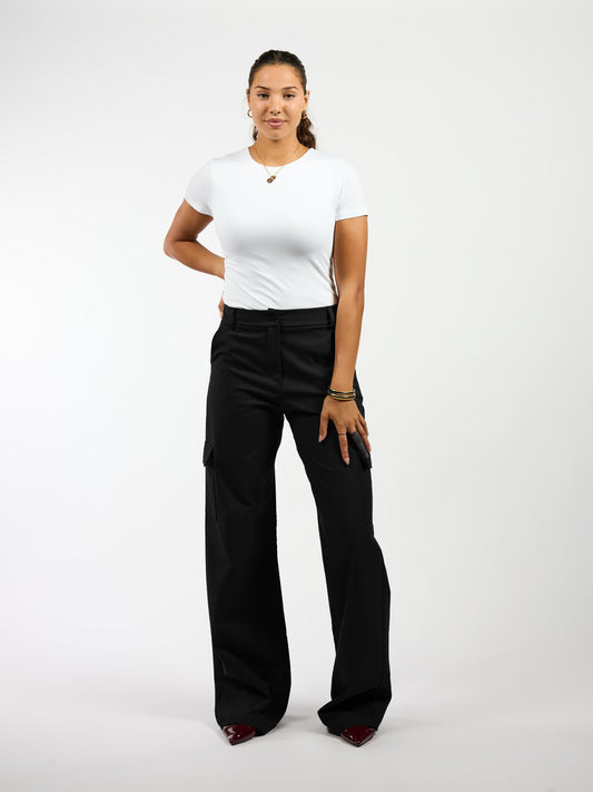 Mia | Cargo pants | Zwart | Tall