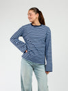 Nine Tee | Flared sleeve | Striped blue | Tall