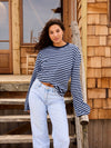 Nine Tee | Flared sleeve | Striped blue | Tall