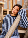 Nine Tee | Flared sleeve | Striped blue | Tall