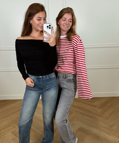 Lieke off shoulder top | Tall | Black