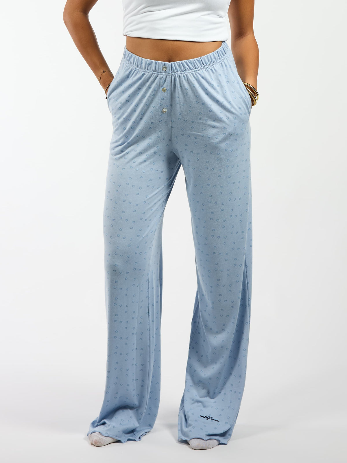 Nora pyjama pants | Co-ord set | Blauw | Tall