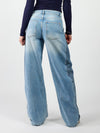 Olivia Balloon Jeans | Mid-waist | Mixed denim | Blue | Tall