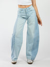 Olivia Balloon Jeans | Mid-waist | Mixed denim | Tall