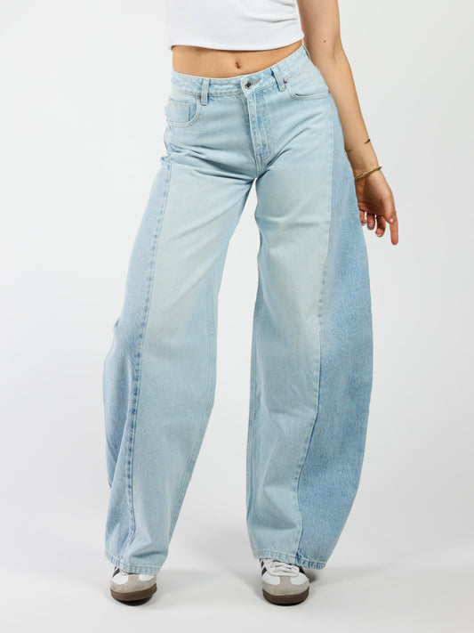 Olivia Balloon Jeans | Mid-waist | Mixed denim | Tall