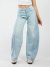 Olivia Balloon Jeans | Mid-waist | Mixed denim | Tall