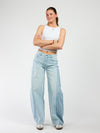 Olivia Balloon Jeans | Mid-waist | Mixed denim | Tall