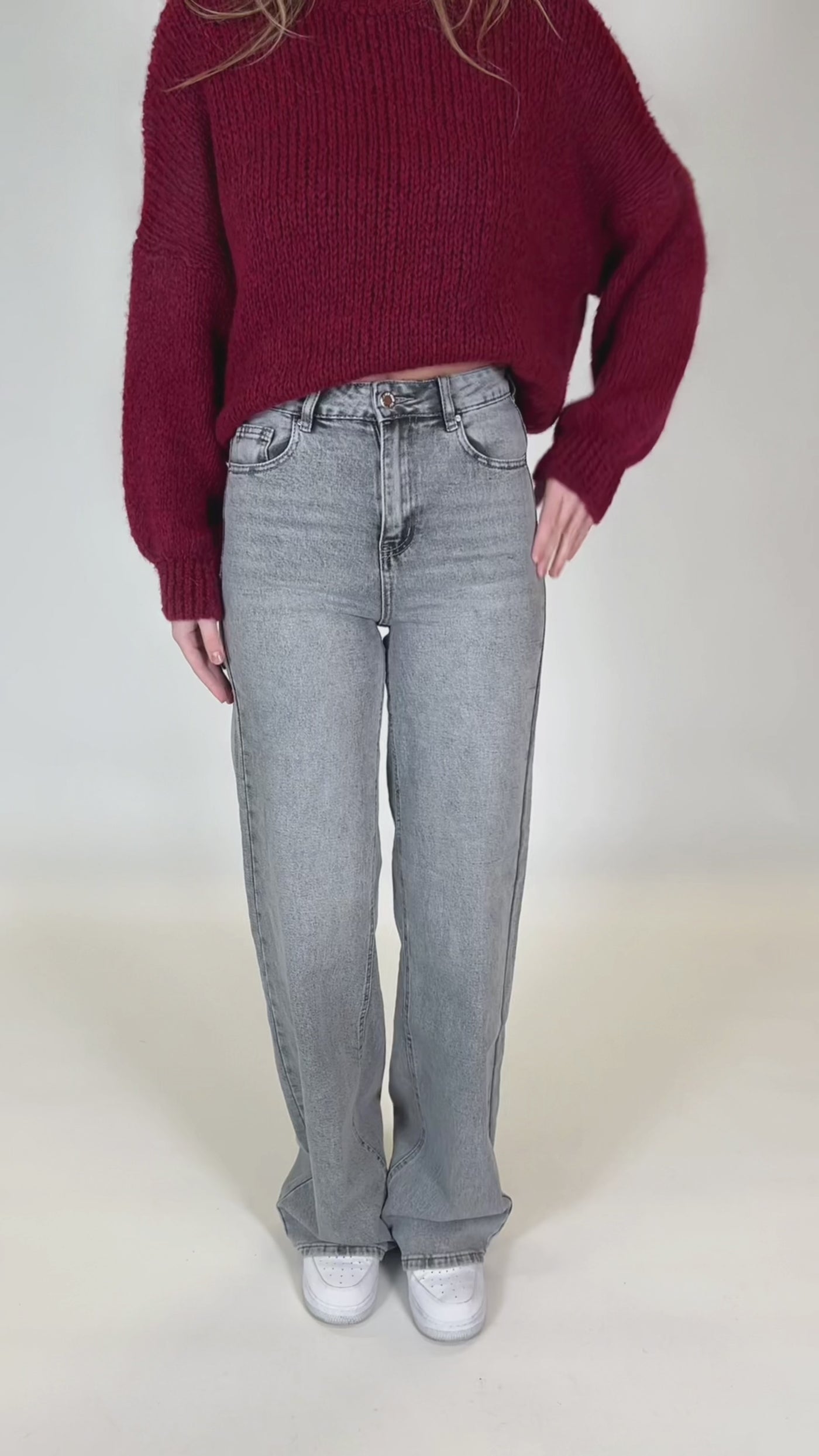 Sassy | Super Wide Leg Jeans | Stretch | Washed Gray | Tall