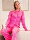 Nora pyjama pants | Co-ord set | Roze gestreept | Tall