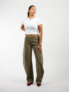 Rae Balloon Jeans | Mid-waist | Groen | Tall