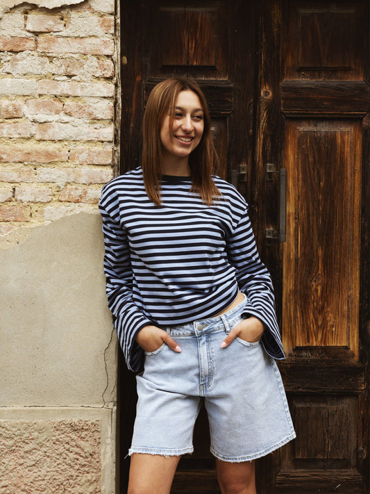 Riva | Denim Shorts | Light Blue | Tall