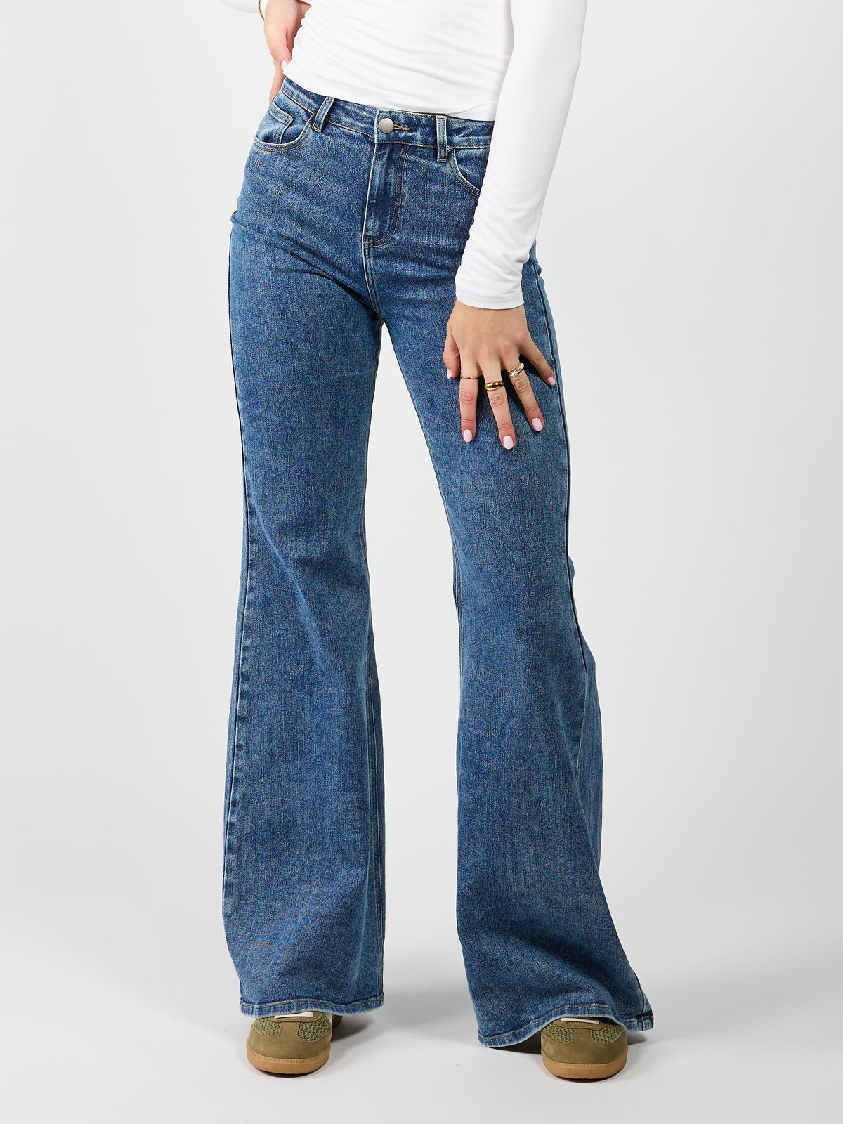 Romy Flared Jeans | Blue | Stretch | Tall