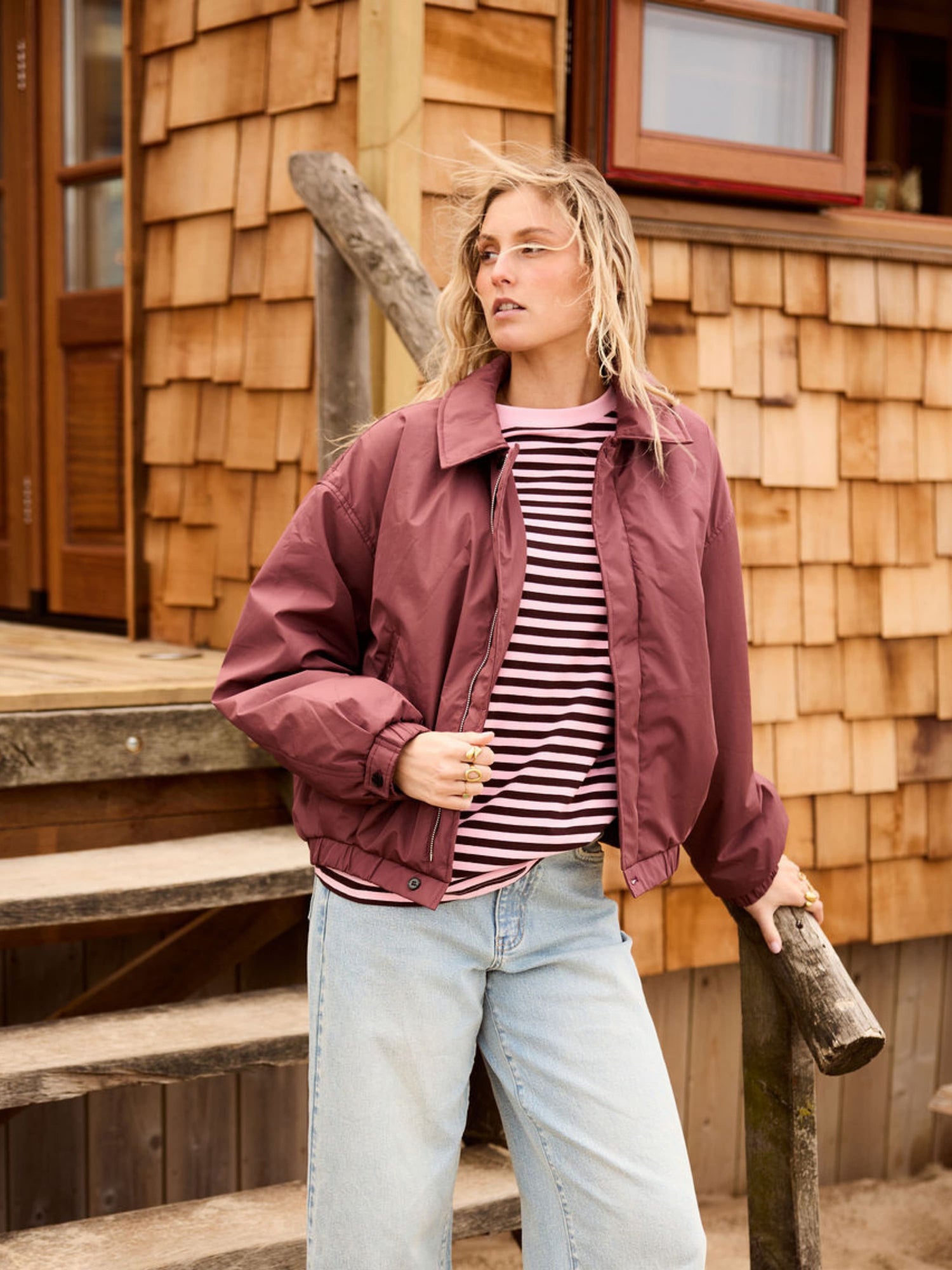 Rose bomber jacket | Blush | Tall