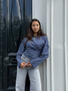 Sanna Tee | Navy gestreept | Tall