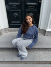 Sanna Tee | Navy gestreept | Tall