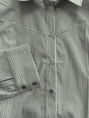Semi-fitted blouse | Grey striped | Tall