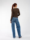Nala top met knopen | Tall | Bruin
