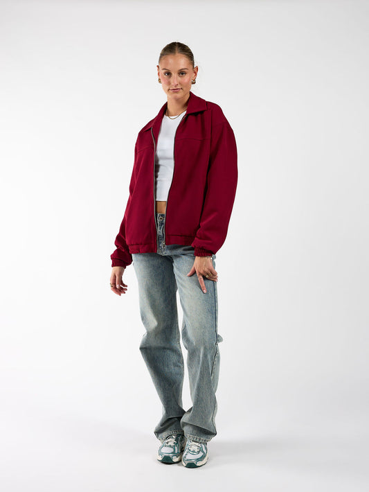 Lily jacket met kraag | Bordeaux | Tall