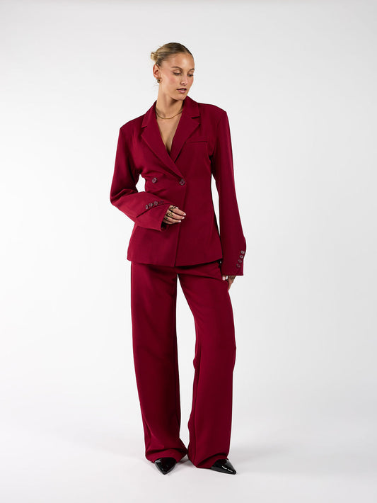 Lily getailleerde blazer | Bordeaux | Tall