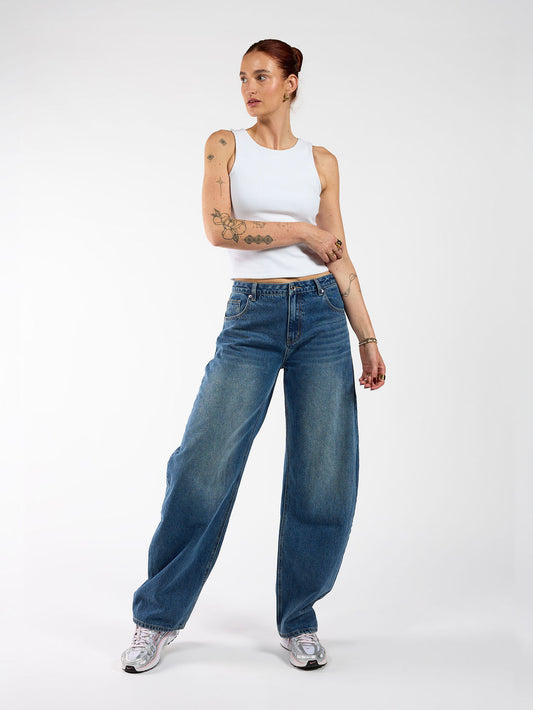 Rae Balloon Jeans | Mid-waist | Ocean blue | Tall