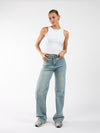 Maddy Wide Leg Jeans | Washed blue | Stretch | Tall