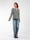 Lucy Polo | Gestreept zwart wit | Tall