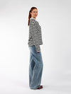 Lucy Polo | Gestreept zwart wit | Tall