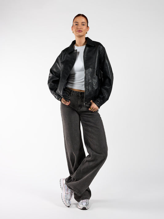 Loua oversized jacket | Zwart | Tall