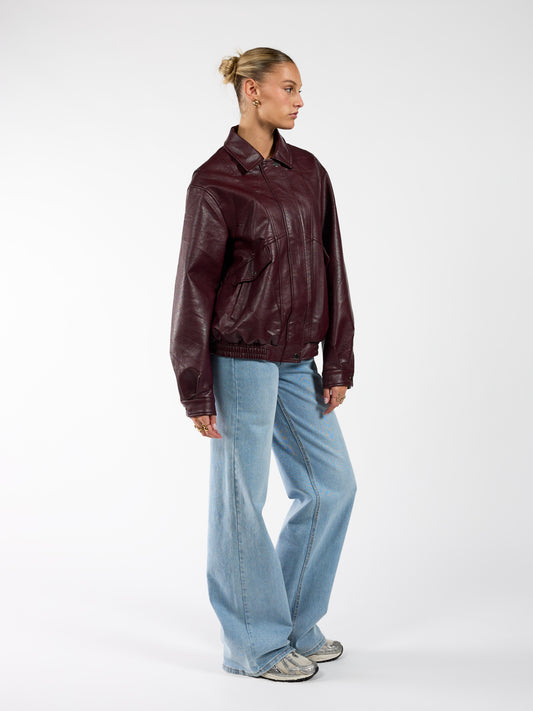 Loua oversized jacket | Bordeaux | Tall