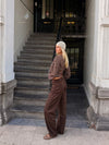 Zoey Barrel Jeans | Mid-waist | Brown | Stretch | Tall