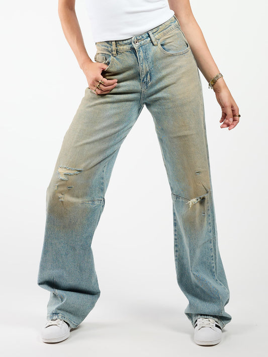 Tess Barrel Jeans | Mid-waist | Vintage blue | Tall