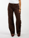 Zoey Barrel Jeans | Mid-waist | Brown | Stretch | Tall