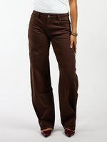Zoey Barrel Jeans | Mid-waist | Bruin | Stretch | Tall