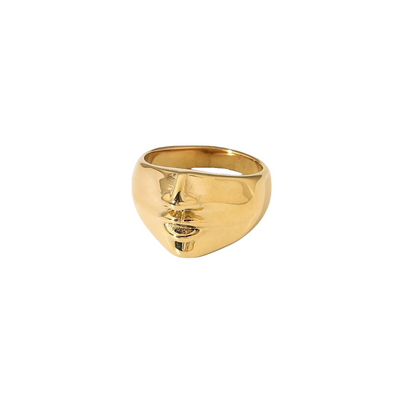 Ring met gezicht goud