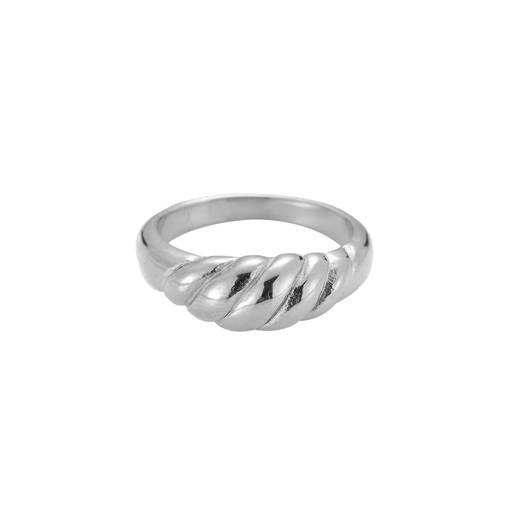 croissant ring zilver
