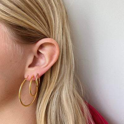 Earrings Fine Hoops - 6 sizes