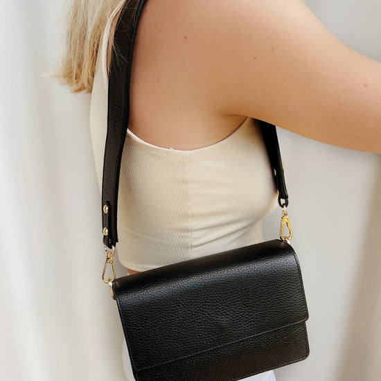 Zwarte leren tas